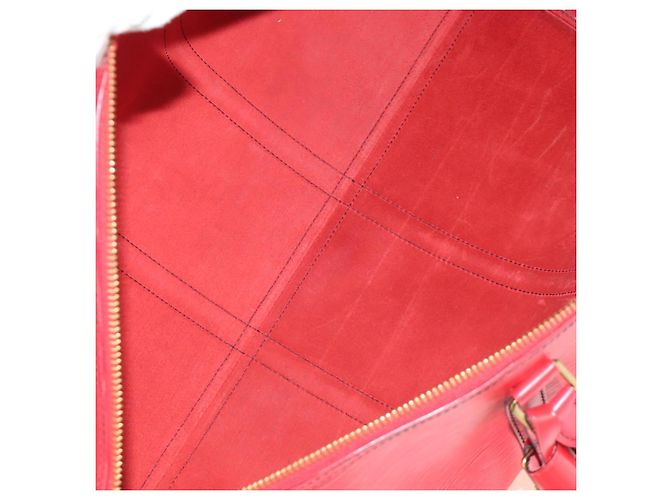 LOUIS VUITTON Epi Keepall 55 Borsa Boston Rossa M42957 LV Auth 189584V Rosso - vista 10