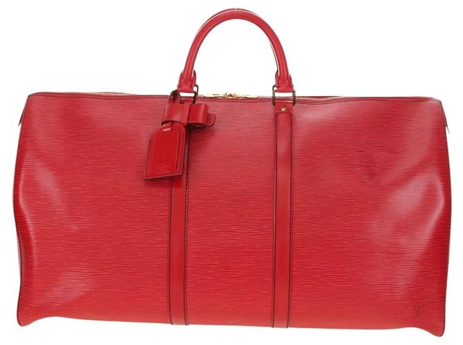 LOUIS VUITTON Epi Keepall 55 Borsa Boston Rossa M42957 LV Auth 189584V Rosso - vista 13