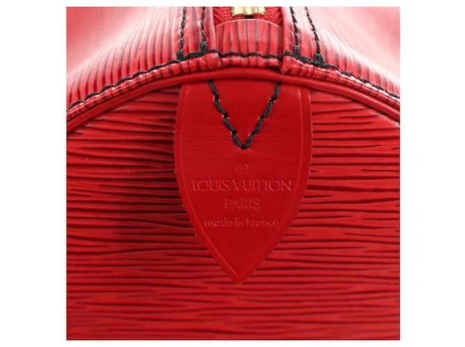 LOUIS VUITTON Epi Keepall 55 Borsa Boston Rossa M42957 LV Auth 189584V Rosso - vista 19