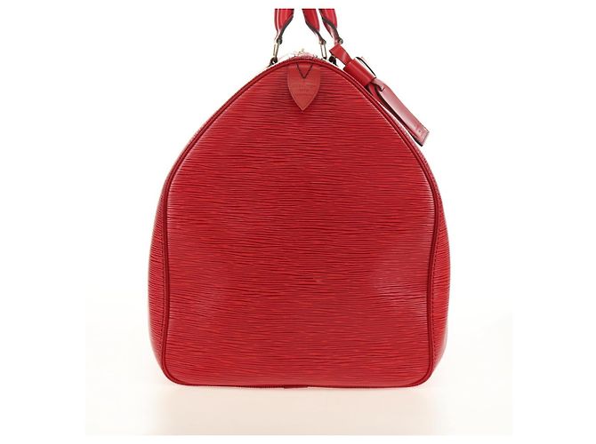 LOUIS VUITTON Epi Keepall 55 Borsa Boston Rossa M42957 LV Auth 189584V Rosso - vista 5