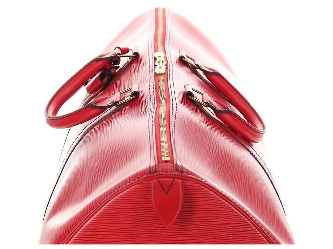 LOUIS VUITTON Epi Keepall 55 Borsa Boston Rossa M42957 LV Auth 189584V Rosso - vista 8