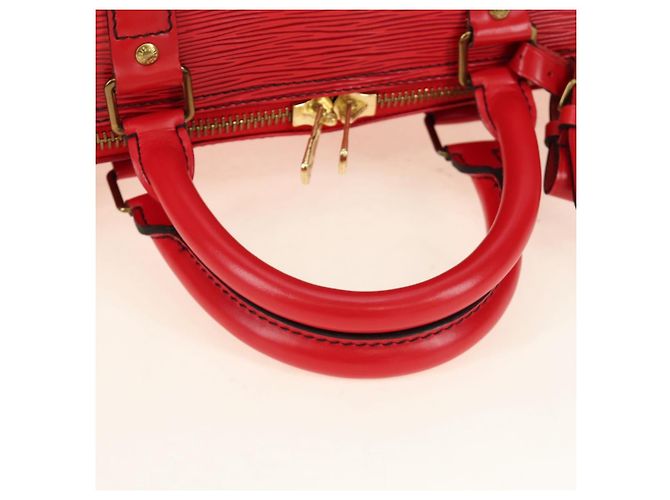 LOUIS VUITTON Epi Keepall 55 Borsa Boston Rossa M42957 LV Auth 189584V Rosso - vista 9