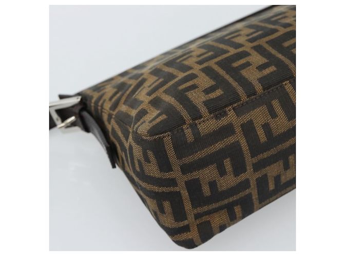 FENDI Zucca Canvas Mamma Baguette Borsa a Spalla Nero Marrone Auth 190180SAV - vista 17