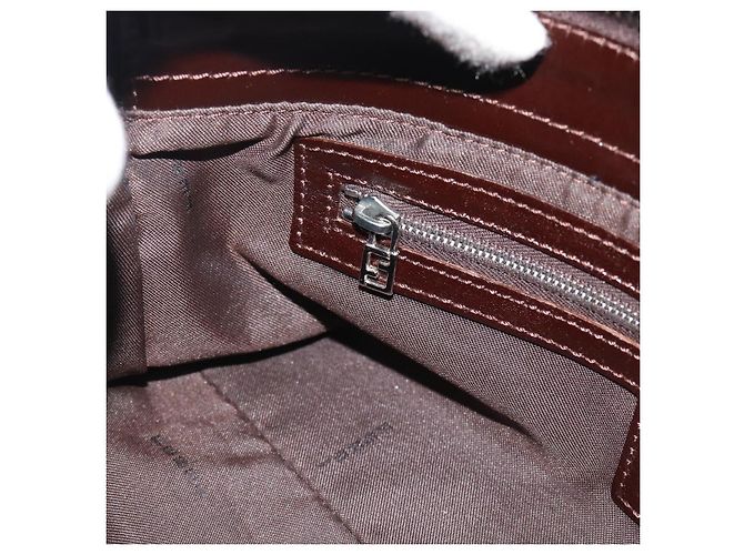 FENDI Zucca Canvas Mamma Baguette Borsa a Spalla Nero Marrone Auth 190180SAV - vista 22
