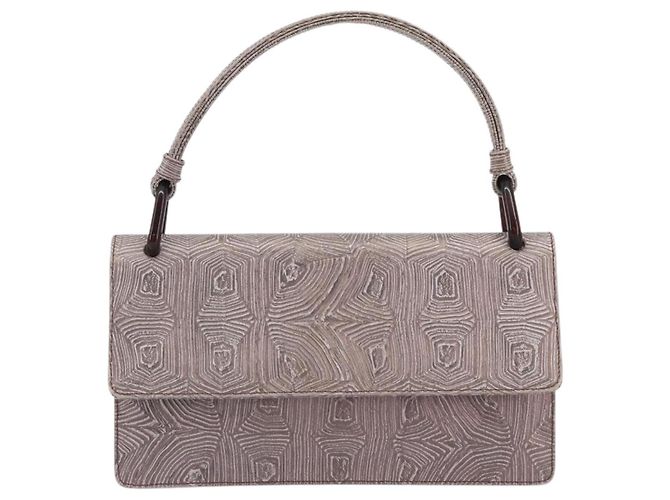 Bolsa de mão PRADA de couro roxo prata Auth am12034V - vista 13
