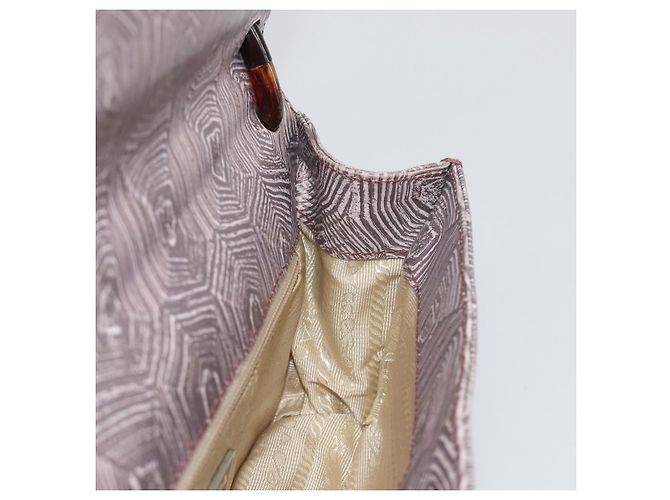 Bolsa de mão PRADA de couro roxo prata Auth am12034V - vista 20