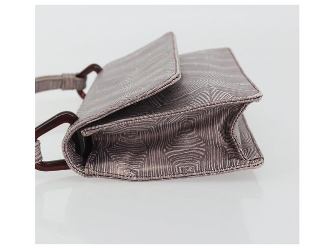 Bolsa de mão PRADA de couro roxo prata Auth am12034V - vista 4