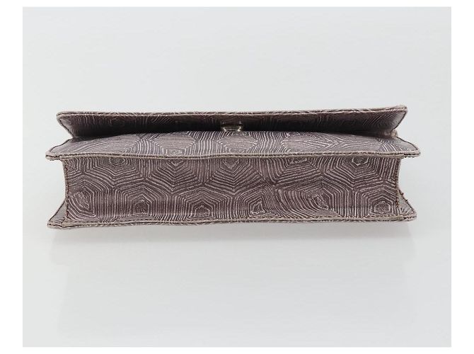 Bolsa de mão PRADA de couro roxo prata Auth am12034V - vista 5