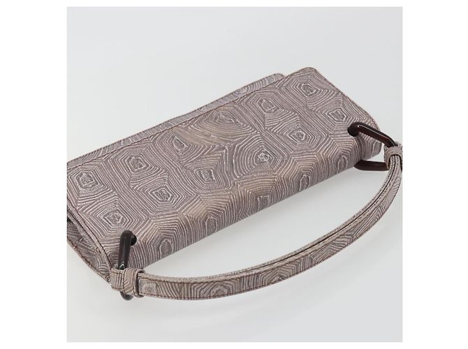 Bolsa de mão PRADA de couro roxo prata Auth am12034V - vista 6
