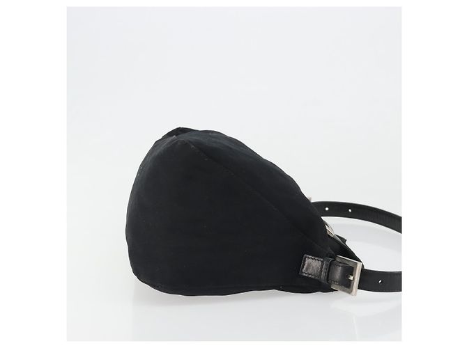 FENDI Handtasche Baumwolle Schwarz Silber Auth mr2595 - Ansicht 3