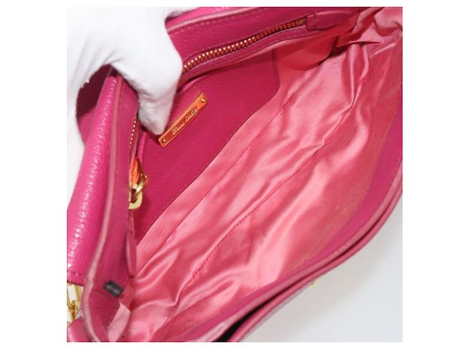 Borsa a Spalla Miu Miu in Pelle Rosa e Oro Auth 190333A D'oro - vista 11