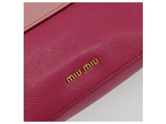 Borsa a Spalla Miu Miu in Pelle Rosa e Oro Auth 190333A D'oro - vista 18