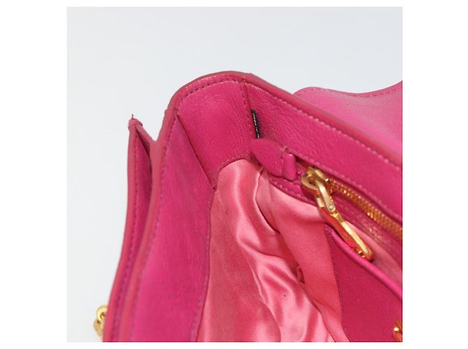 Borsa a Spalla Miu Miu in Pelle Rosa e Oro Auth 190333A D'oro - vista 22