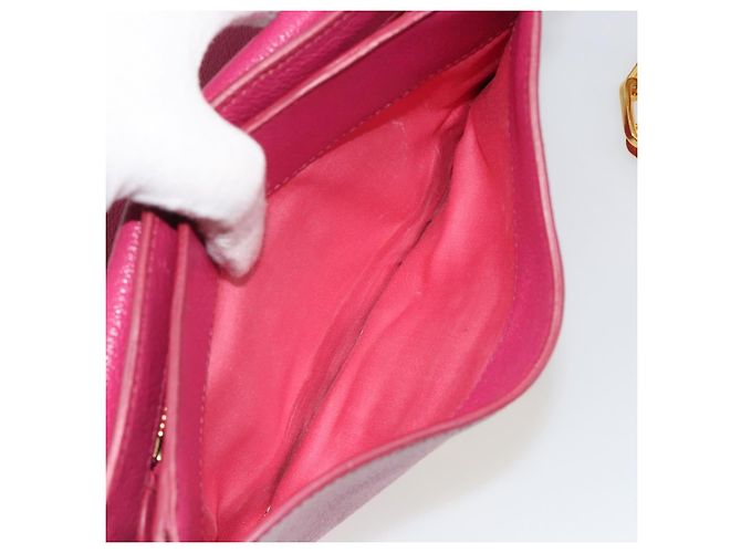 Borsa a Spalla Miu Miu in Pelle Rosa e Oro Auth 190333A D'oro - vista 26