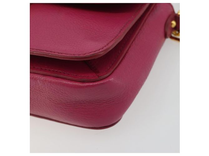 Borsa a Spalla Miu Miu in Pelle Rosa e Oro Auth 190333A D'oro - vista 9