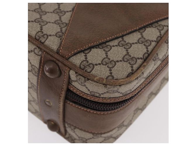 GUCCI GG Supreme Trunk PVC Beige Oro Autentico 187964 D'oro - vista 11