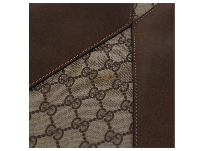 GUCCI GG Supreme Trunk PVC Beige Oro Autentico 187964 D'oro - vista 14