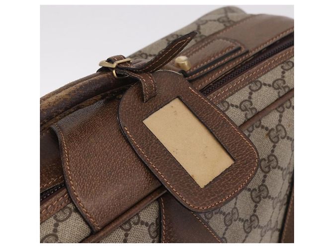 GUCCI GG Supreme Trunk PVC Beige Oro Autentico 187964 D'oro - vista 15