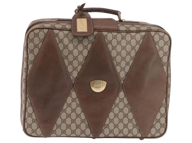 GUCCI GG Supreme Trunk PVC Beige Oro Autentico 187964 D'oro - vista 2