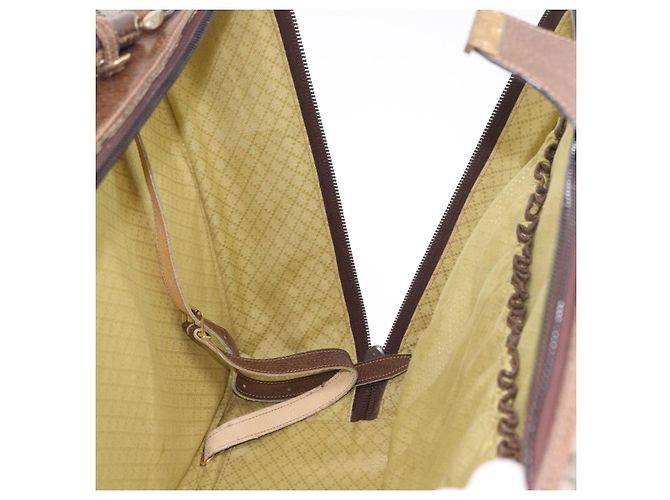 GUCCI GG Supreme Trunk PVC Beige Oro Autentico 187964 D'oro - vista 21