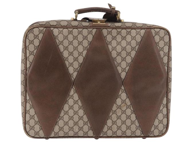 GUCCI GG Supreme Trunk PVC Beige Oro Autentico 187964 D'oro - vista 3