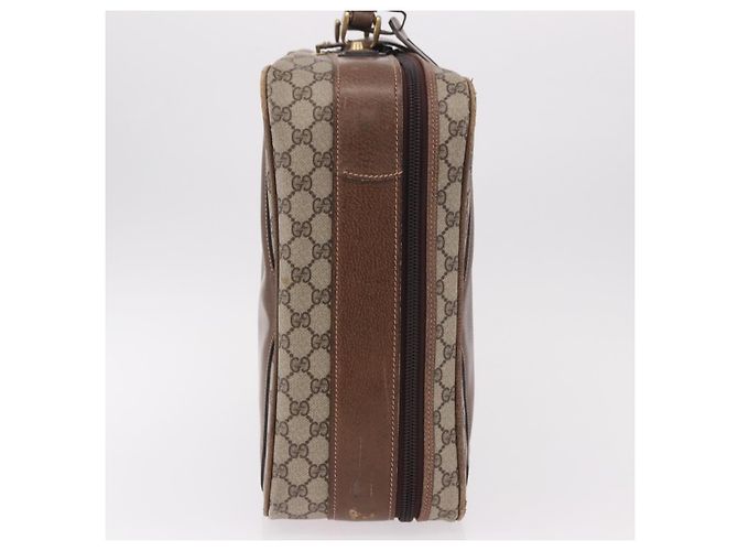 GUCCI GG Supreme Trunk PVC Beige Oro Autentico 187964 D'oro - vista 5