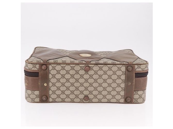 GUCCI GG Supreme Trunk PVC Beige Oro Autentico 187964 D'oro - vista 9