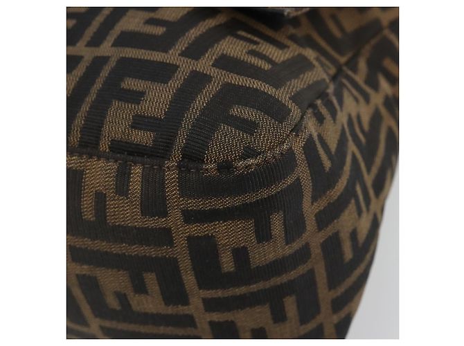 FENDI Zucca Canvas Mamma Baguette Shoulder Bag Black Brown Auth BA13733V Marrone Nero - vista 9