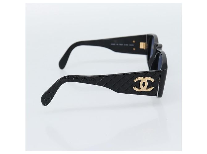 Occhiali da sole CHANEL Plastica Nero Oro CC Auth bs35953 D'oro - vista 4