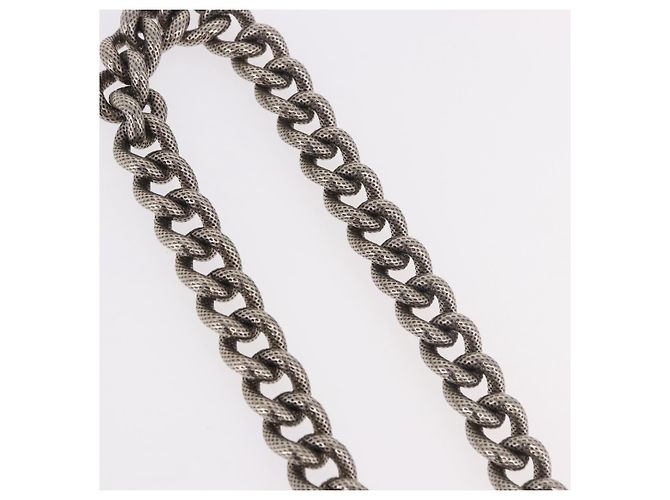 Céline Borsa CELINE Tracolla con Catena in metallo Argento CC Autentica 190204 - vista 11
