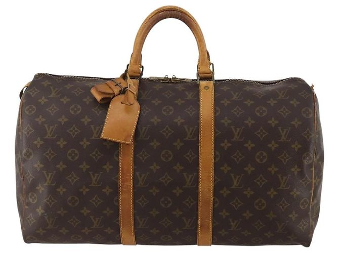 LOUIS VUITTON Borsa Boston Monogram Keepall 50 M41426 LV Auth bs35623 Monogramma - vista 13