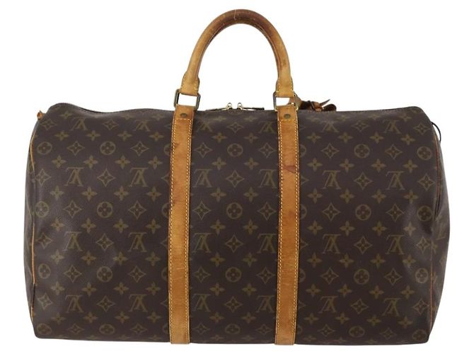 LOUIS VUITTON Borsa Boston Monogram Keepall 50 M41426 LV Auth bs35623 Monogramma - vista 2