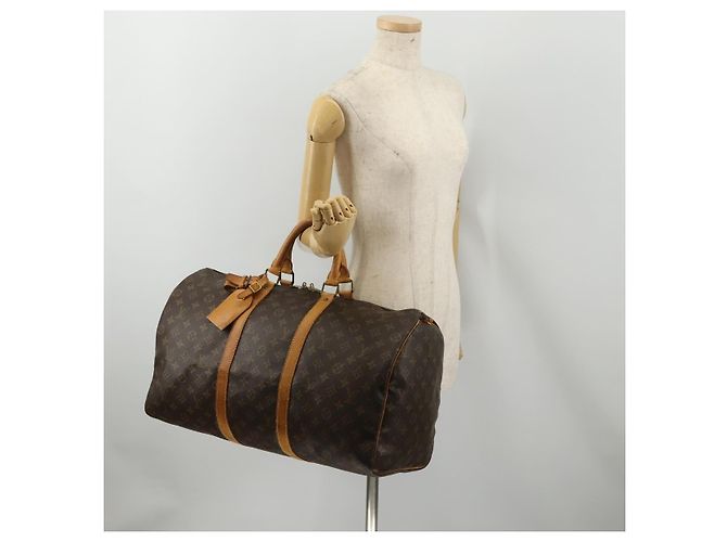 LOUIS VUITTON Borsa Boston Monogram Keepall 50 M41426 LV Auth bs35623 Monogramma - vista 25