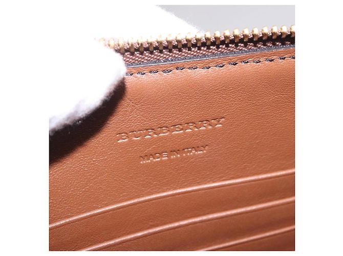 Borsa a tracolla BURBERRY Nova Check in tela Beige Gold Auth ka5033A D'oro - vista 19
