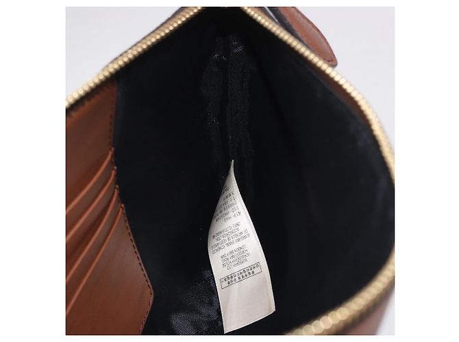 Borsa a tracolla BURBERRY Nova Check in tela Beige Gold Auth ka5033A D'oro - vista 20