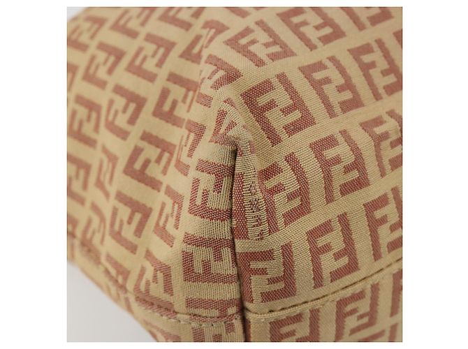 FENDI Zucchino Canvas Tote Bag Rosa Silber Authentisch 186565 Pink - Ansicht 14
