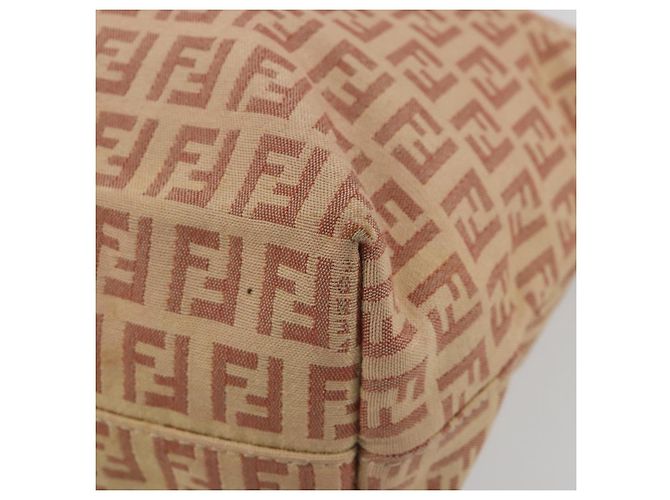 FENDI Zucchino Canvas Tote Bag Rosa Silber Authentisch 186565 Pink - Ansicht 9
