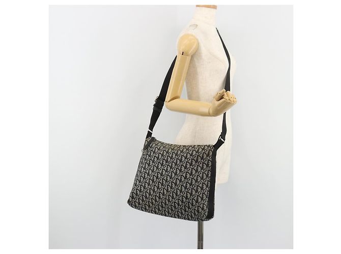 Borsa a tracolla Christian Dior Trotter Canvas Navy Silver Auth ep14914A Argento Blu navy - vista 23