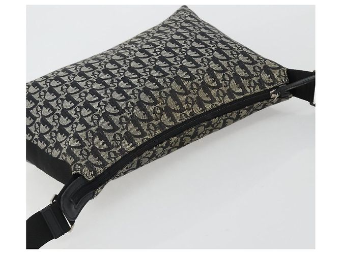 Borsa a tracolla Christian Dior Trotter Canvas Navy Silver Auth ep14914A Argento Blu navy - vista 6