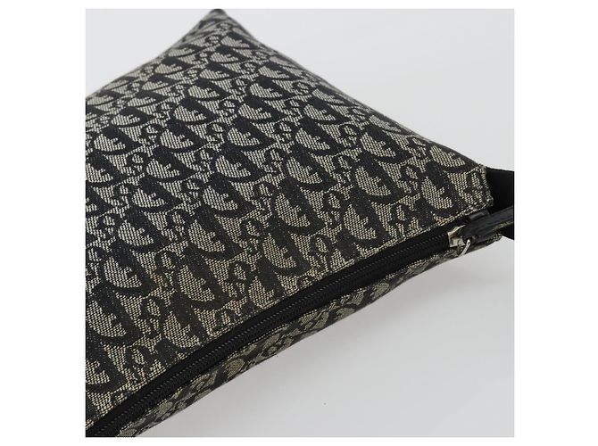 Borsa a tracolla Christian Dior Trotter Canvas Navy Silver Auth ep14914A Argento Blu navy - vista 7