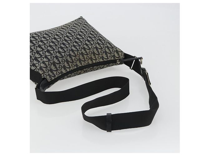 Borsa a tracolla Christian Dior Trotter Canvas Navy Silver Auth ep14914A Argento Blu navy - vista 8