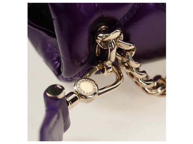 Bulgari Borsa a tracolla BVLGARI Serpenti Cabochon in pelle viola e oro Autentica 184409SAM D'oro Porpora - vista 10
