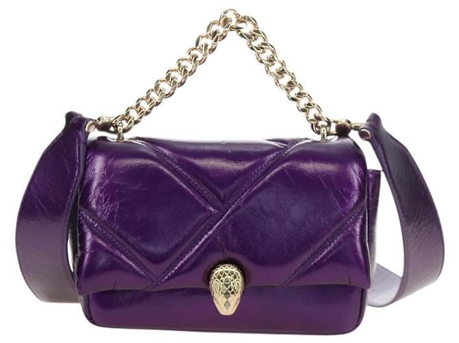Bulgari Borsa a tracolla BVLGARI Serpenti Cabochon in pelle viola e oro Autentica 184409SAM D'oro Porpora - vista 13