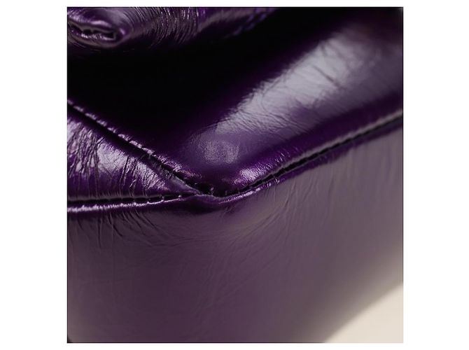Bulgari Borsa a tracolla BVLGARI Serpenti Cabochon in pelle viola e oro Autentica 184409SAM D'oro Porpora - vista 16