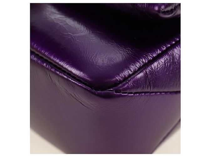 Bulgari Borsa a tracolla BVLGARI Serpenti Cabochon in pelle viola e oro Autentica 184409SAM D'oro Porpora - vista 17