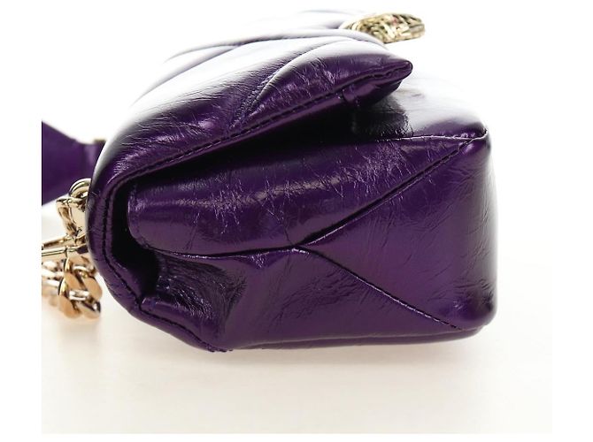 Bulgari Borsa a tracolla BVLGARI Serpenti Cabochon in pelle viola e oro Autentica 184409SAM D'oro Porpora - vista 3