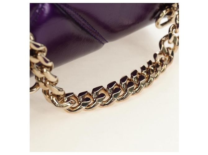 Bulgari Borsa a tracolla BVLGARI Serpenti Cabochon in pelle viola e oro Autentica 184409SAM D'oro Porpora - vista 7