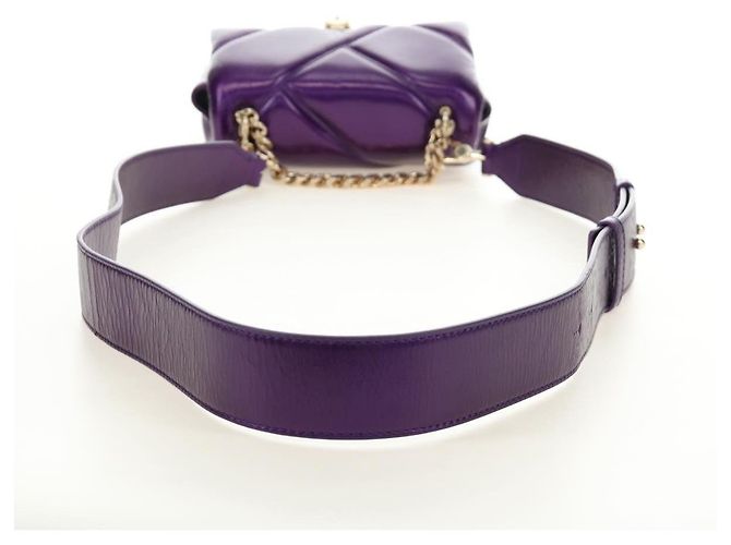 Bulgari Borsa a tracolla BVLGARI Serpenti Cabochon in pelle viola e oro Autentica 184409SAM D'oro Porpora - vista 8