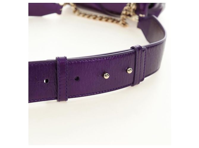 Bulgari Borsa a tracolla BVLGARI Serpenti Cabochon in pelle viola e oro Autentica 184409SAM D'oro Porpora - vista 9