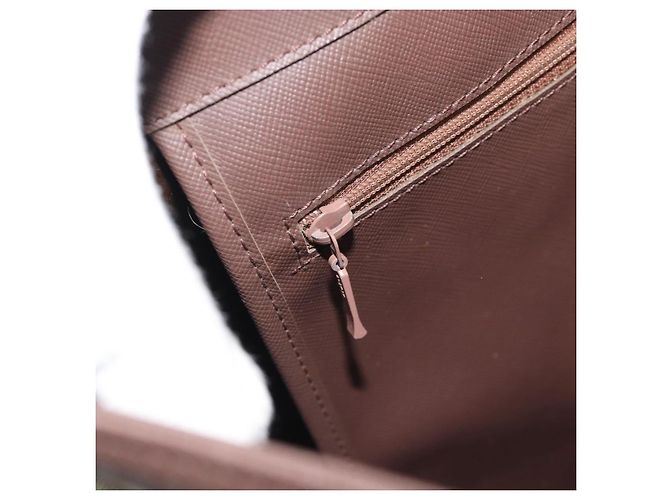 Borsa Tote Burberry Nova Check in tela beige e oro Auth 189920A D'oro - vista 11